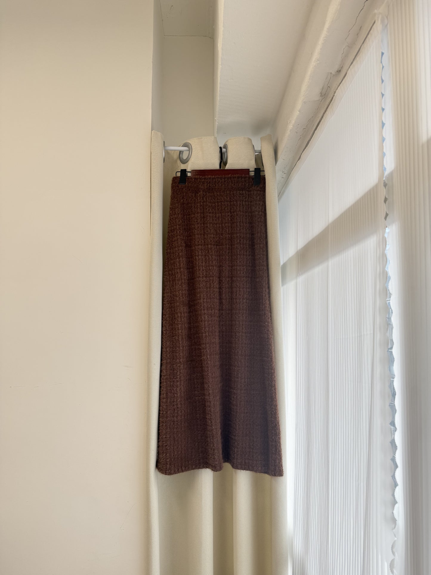 momo skirt(brown/white) *現貨