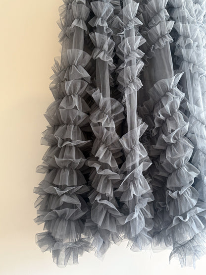 volume sheer cake skirt（black/grey) (現貨)