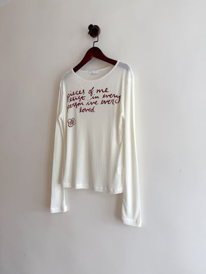 letter tee(ivory/black) (現貨)