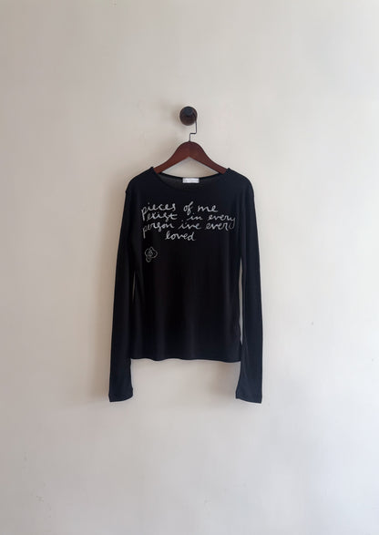 letter tee(ivory/black) (現貨)