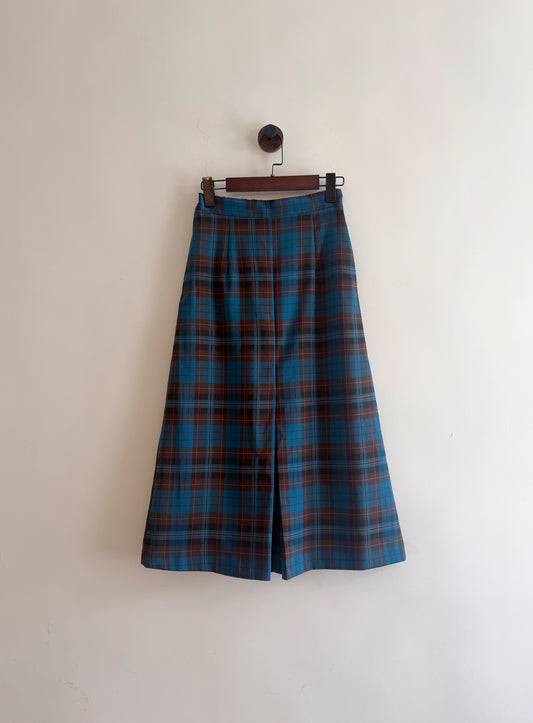 sharp blue checker skirt