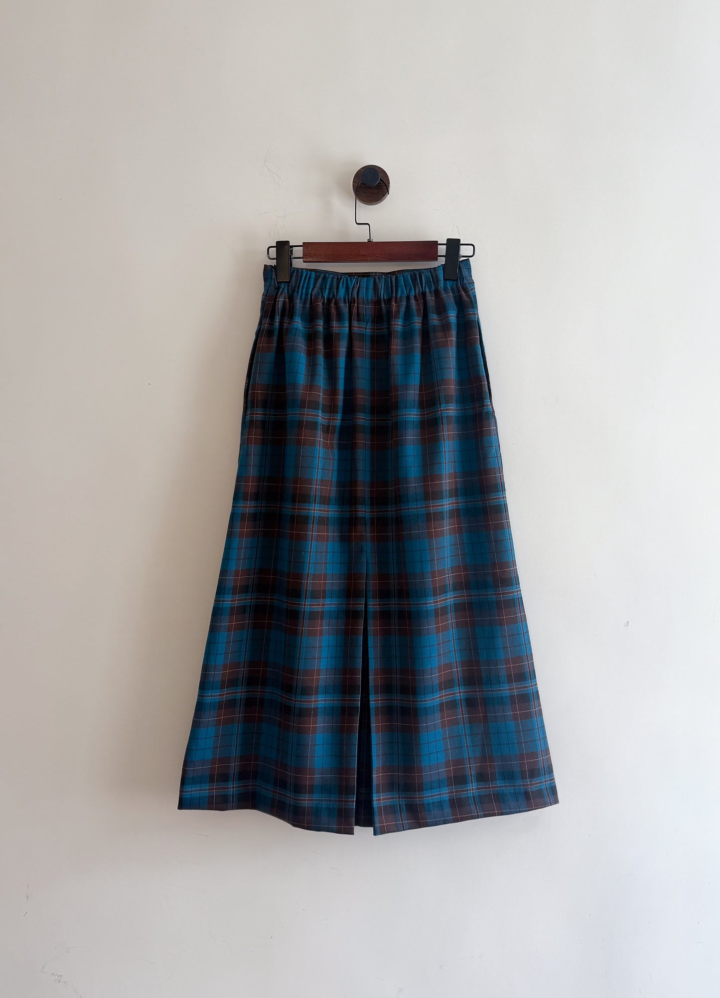 sharp blue checker skirt 現貨
