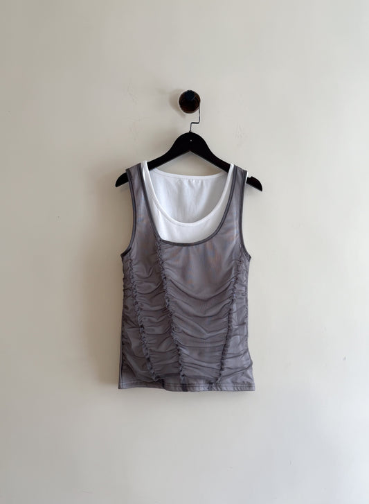 layered sheer vest(現貨)
