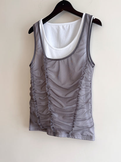 layered sheer vest(現貨)