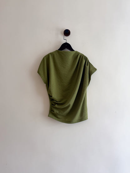 turtle neck tee(white/green) (現貨)