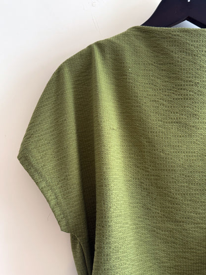 turtle neck tee(white/green) (現貨)