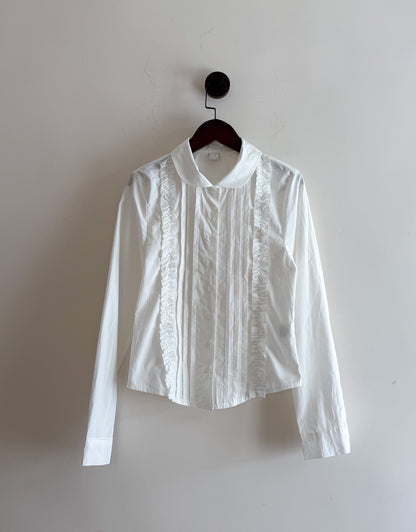 slim cut shirt(charcoal/white) 現貨