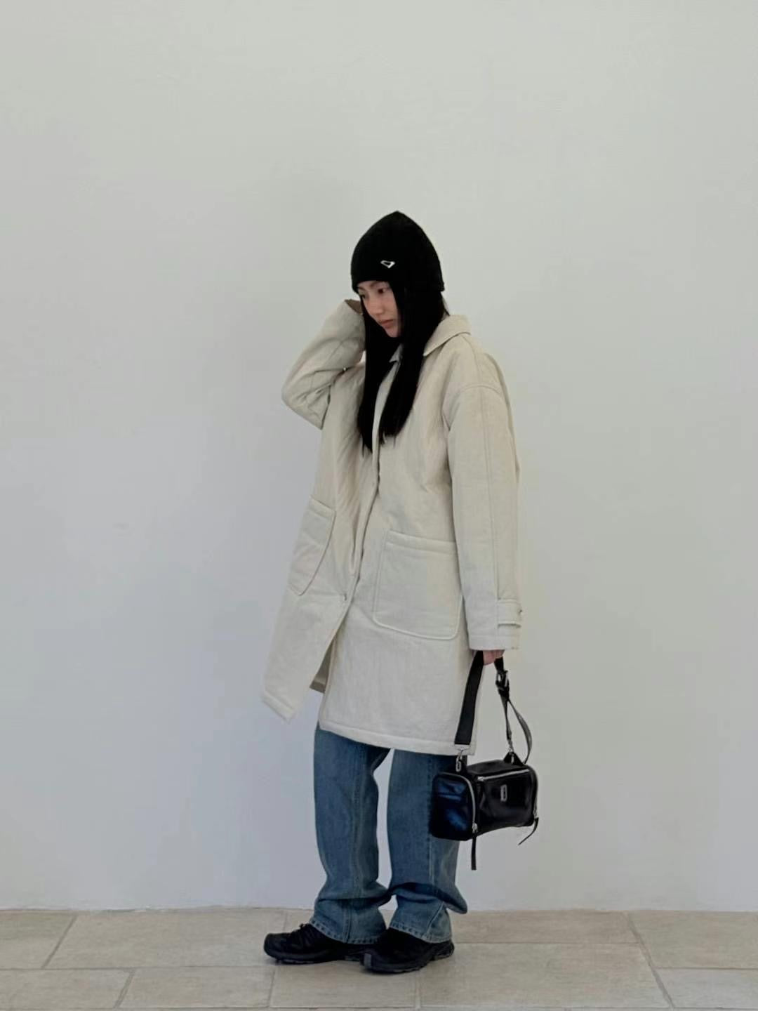 (*pre-order)airy coat(brown/ivory)