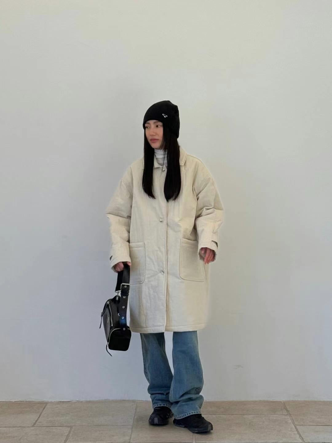 (*pre-order)airy coat(brown/ivory)