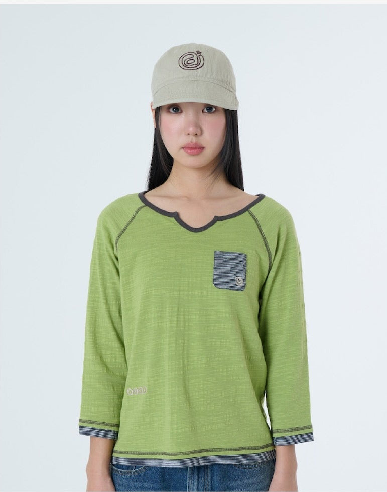 （韓國代購）AEAE spiral logo cap(beige/blue)
