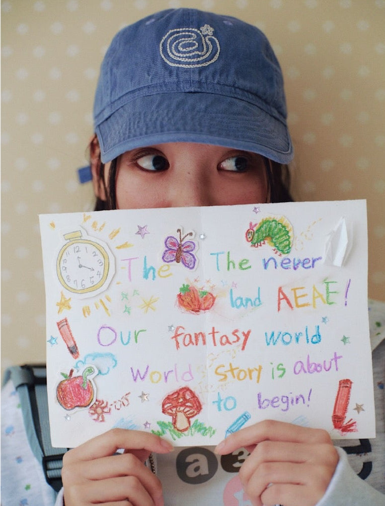 （韓國代購）AEAE spiral logo cap(beige/blue)