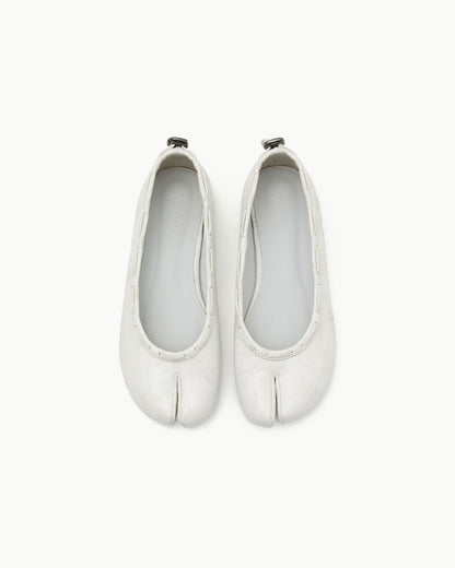 （韓國代購）PAES Leather String Flat ( Vintage White）（225-260）