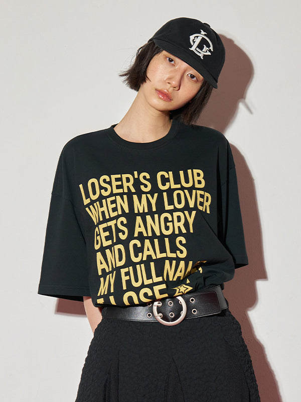 (韓國代購) LOSERSCLUB LSC SLOGAN TEE (BLACK)