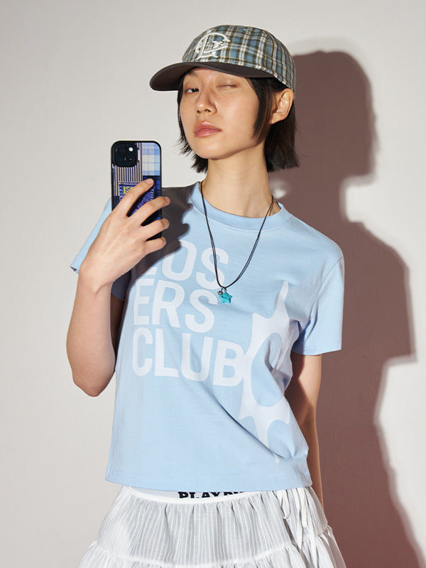 (韓國代購) LOSERSCLUB LSC LOGO TEE WOMAN (WHITE/BLACK/SKY BLUE)