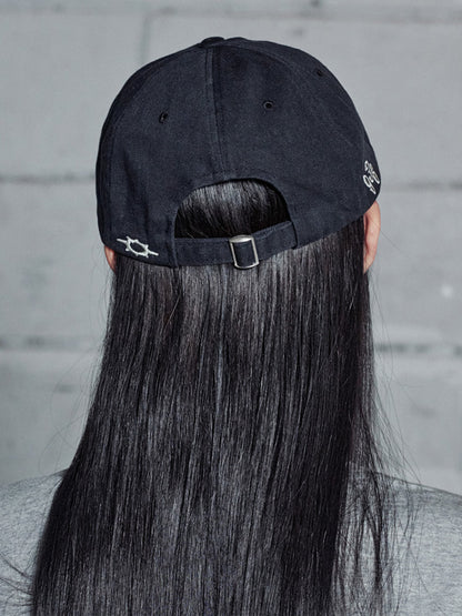 （韓國代購） LSC WASHED STAR LOGO CAP (BLACK/CREAM)