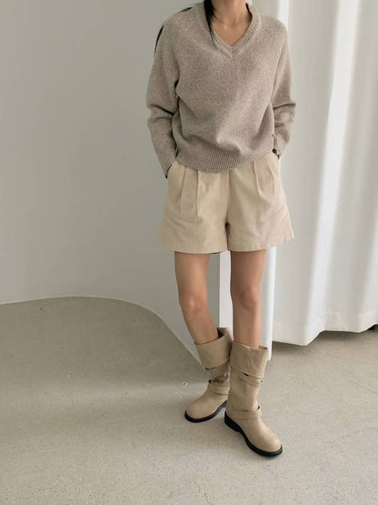 foldable buckle boots(black/brown/beige) (225-250)