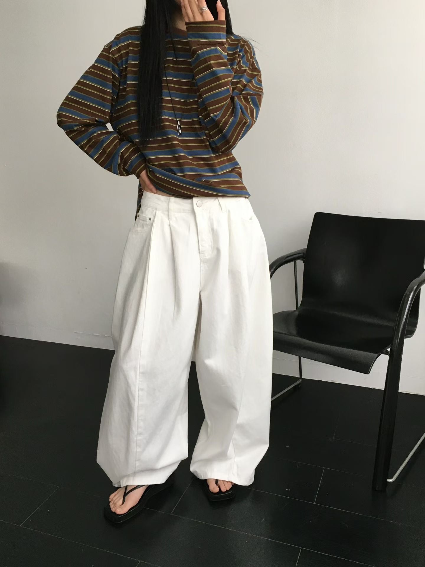 balloon jeans(beige/blue/white)