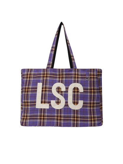 （韓國代購）LSC REVERSIBLE CHECK LOGO BIG ECO BAG (BLACK)（官方22/9後出貨）