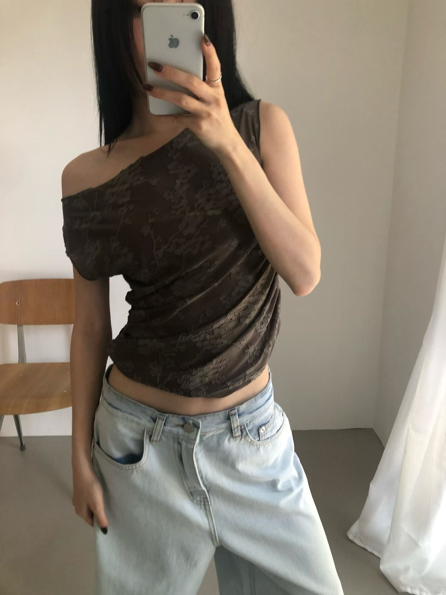 floral vest (black/brown/ivory) 少量現貨