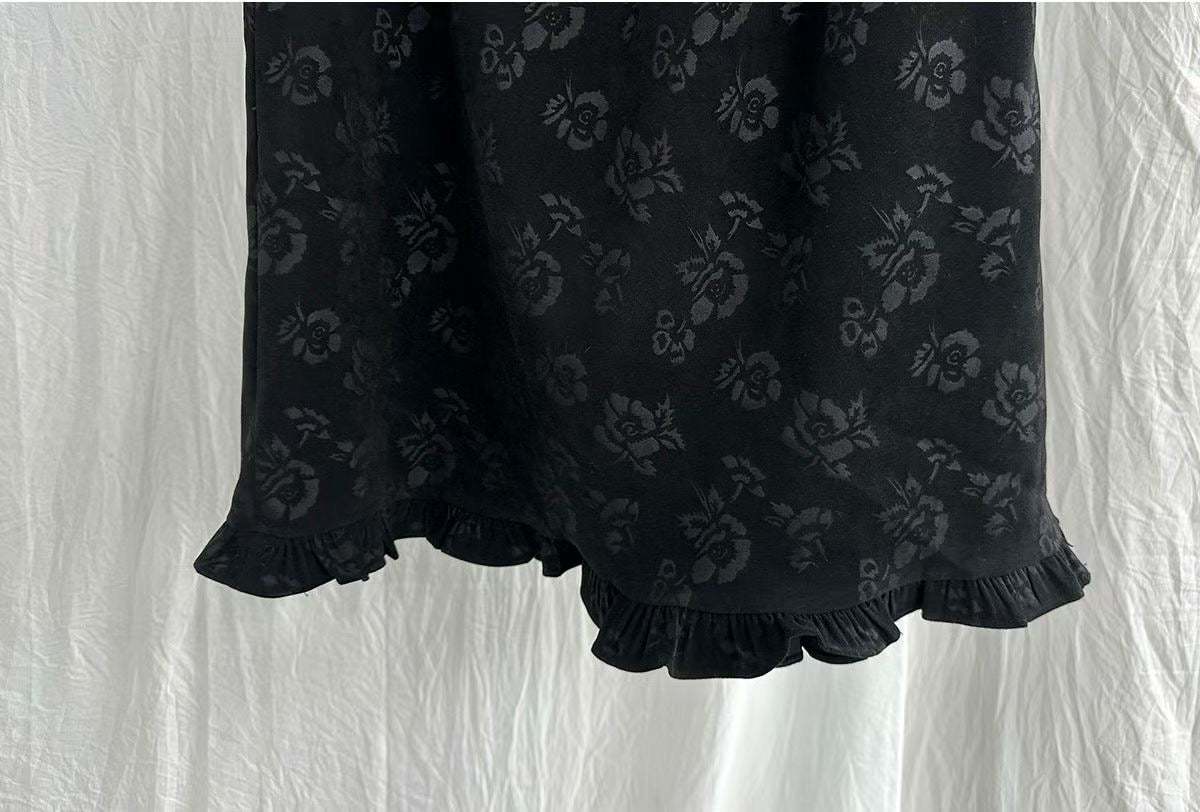 floral skirt(brown/black)