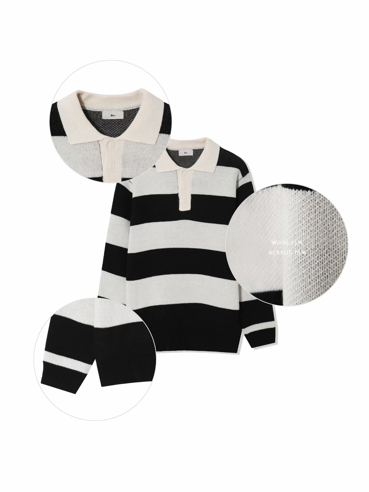 Sharp polo top (blue/red/black/yellow）