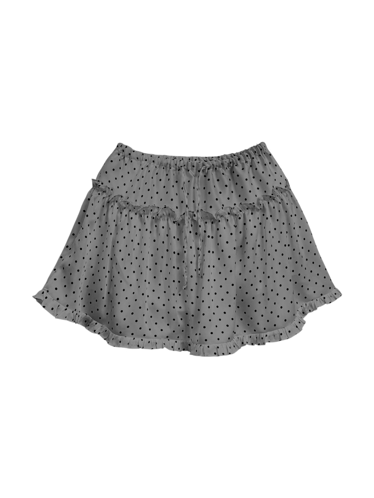 dots mini skirt(ivory/grey)