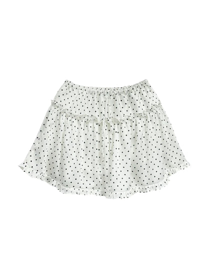 dots mini skirt(ivory/grey)