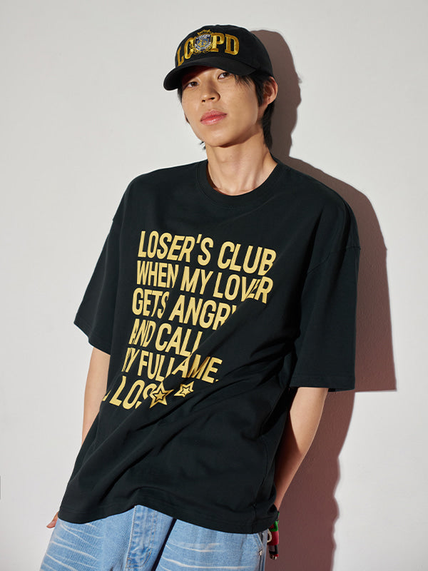 (韓國代購) LOSERSCLUB LSC SLOGAN TEE (BLACK)