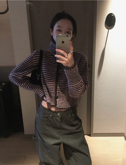 striped knit top (PRE-ORDER)