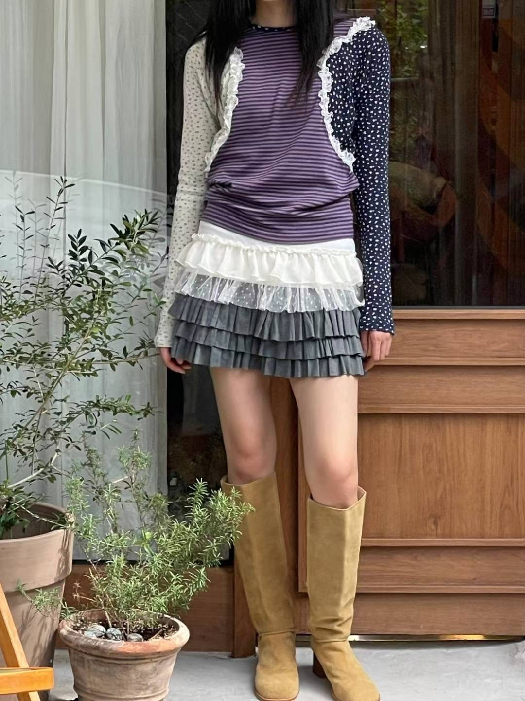 lace patch tee (PRE-ORDER)