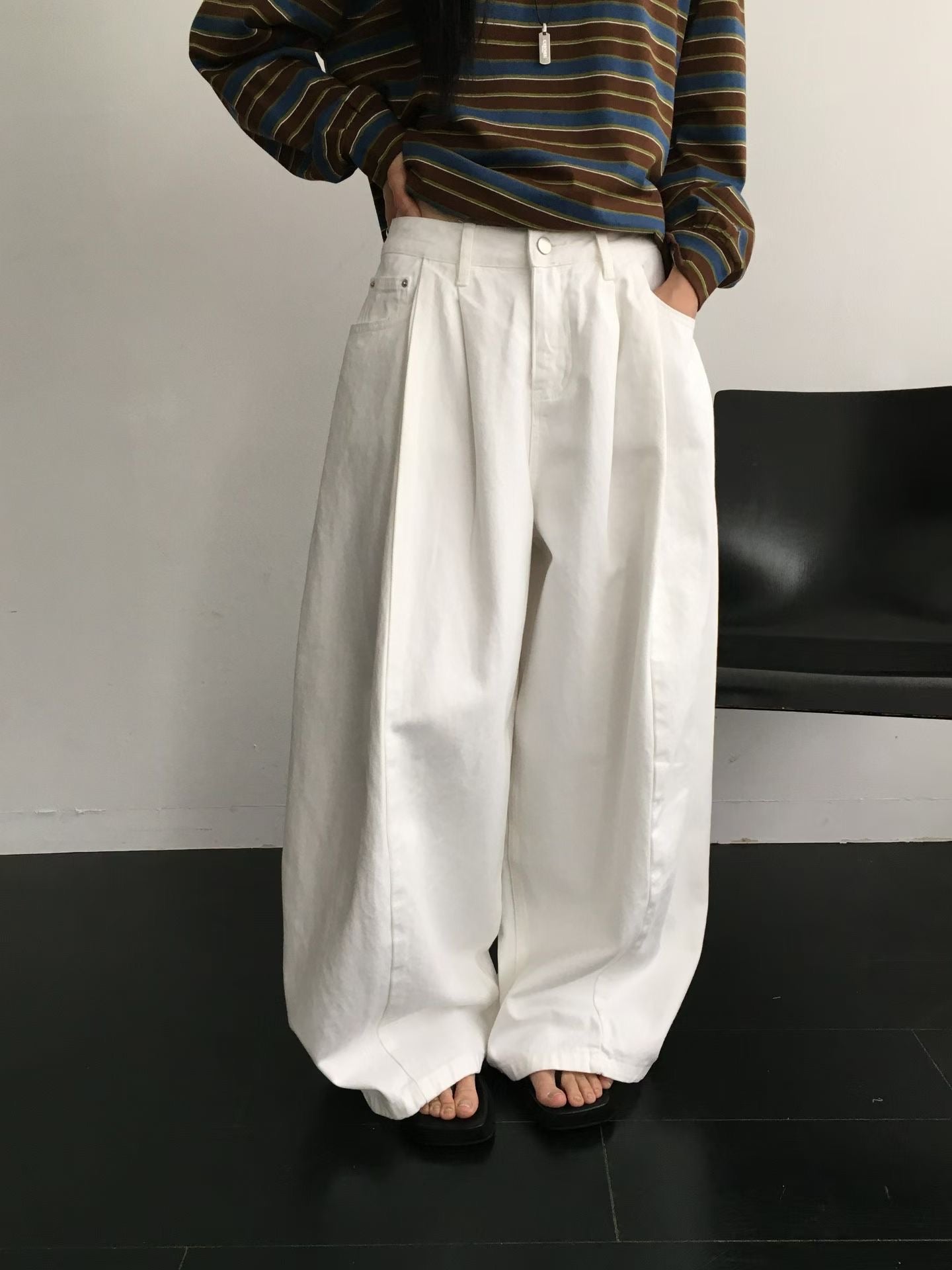 balloon jeans(beige/blue/white)