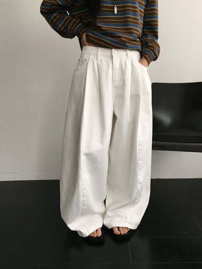 balloon jeans(beige/blue/white)