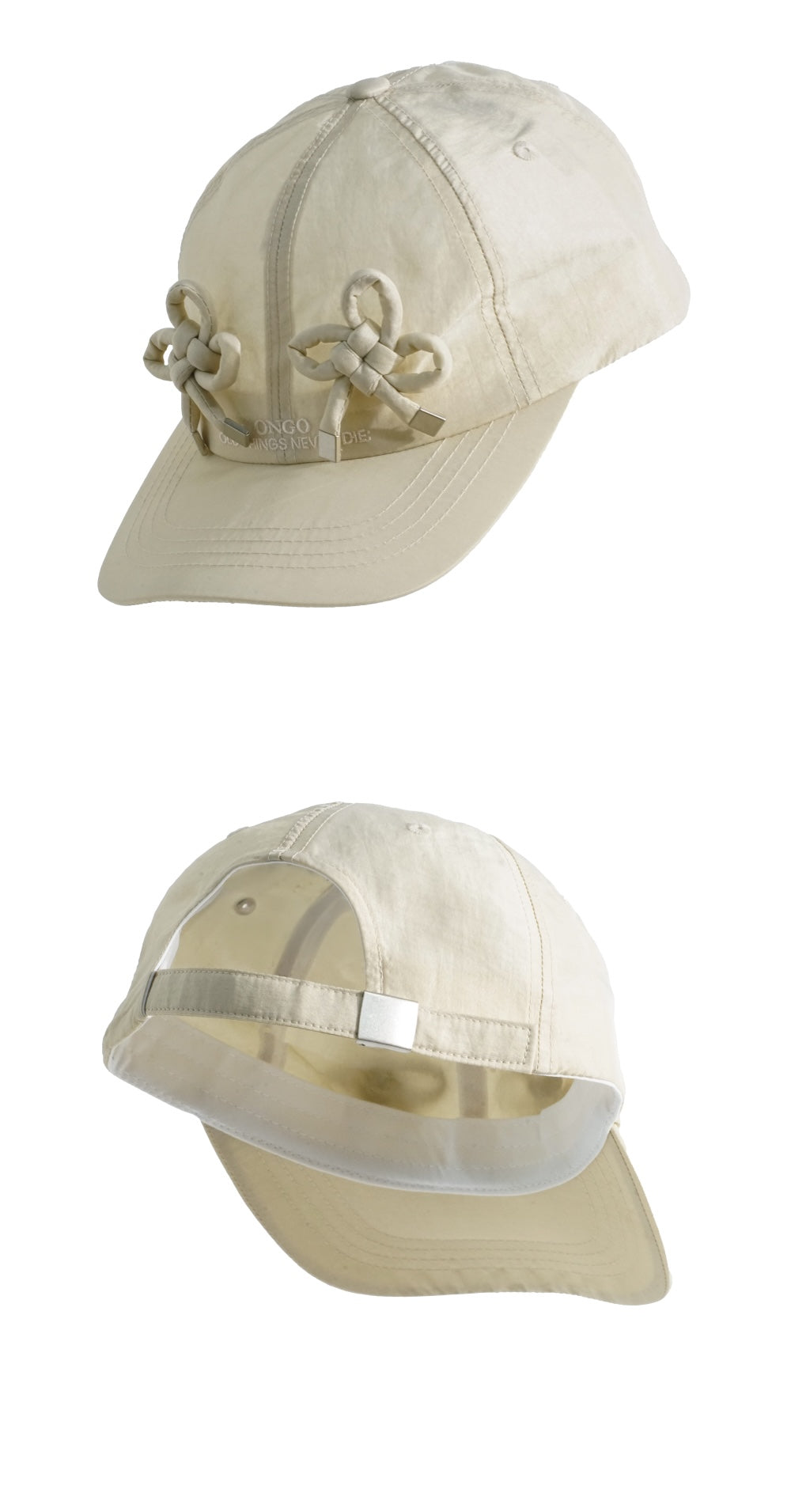 ( 韓國代購 ) ONGO nylon clover cap(ivory/black)