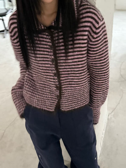 striped knit top (PRE-ORDER)