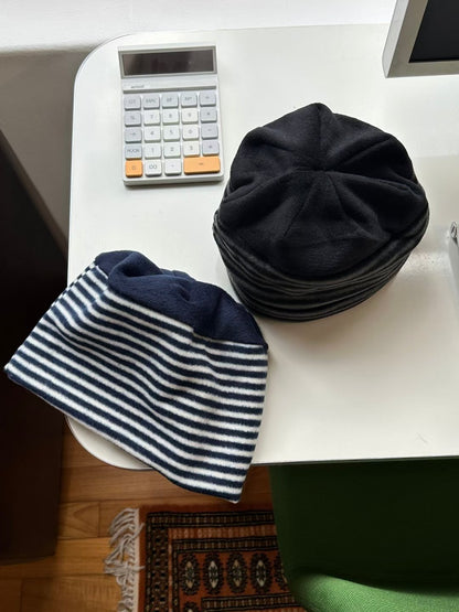 \ 驚喜價 / striped beanie (navy) 現貨