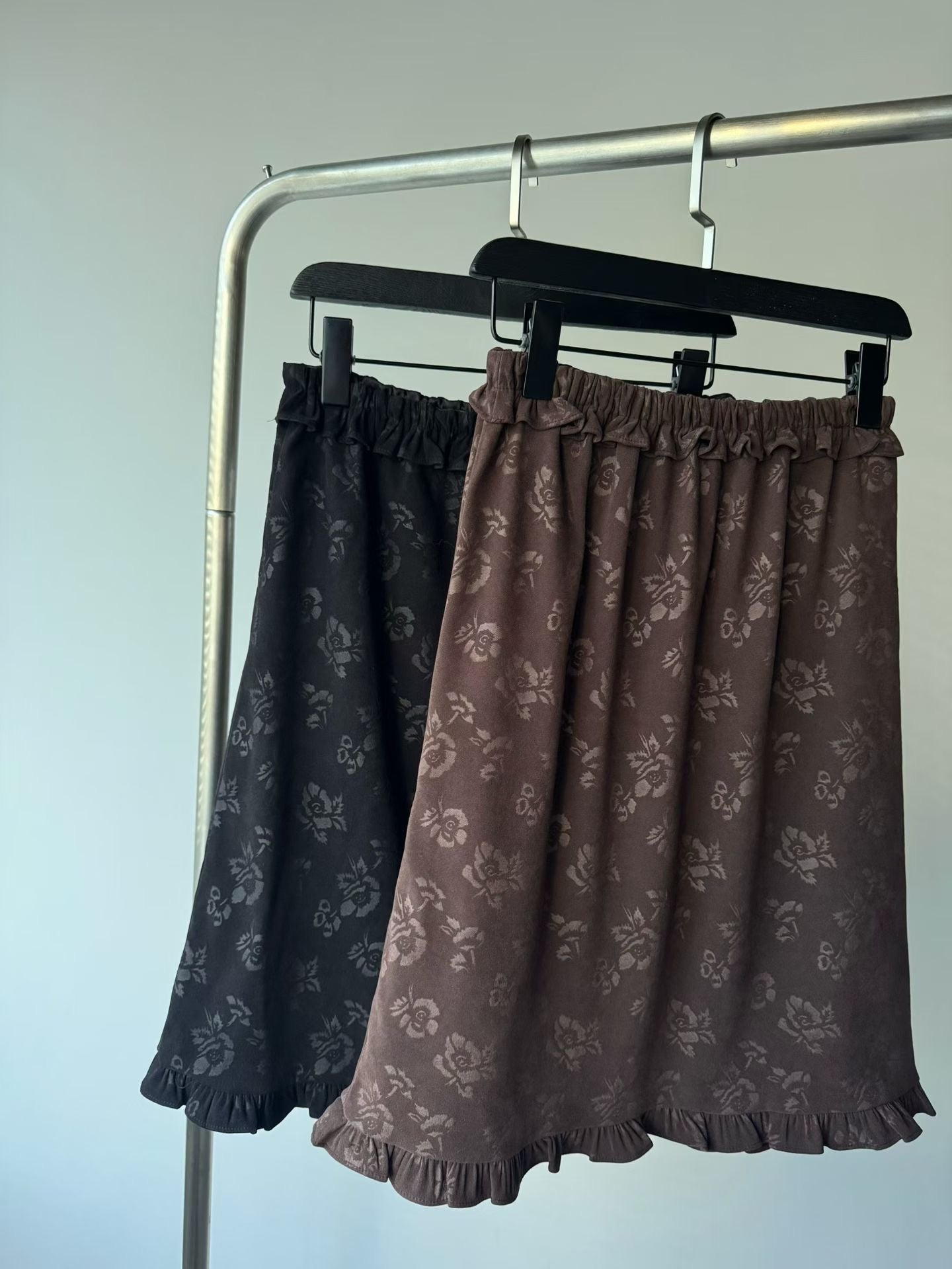 floral skirt(brown/black)