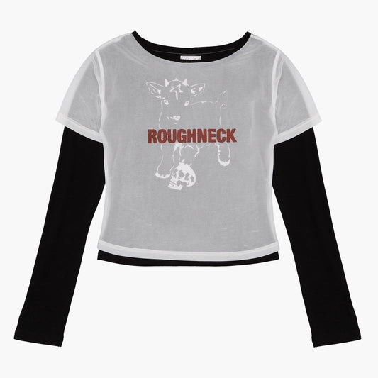 （韓國代購）ROUGHNECK  Double Sheer Long Sleeve Top（官方10/11後出貨）