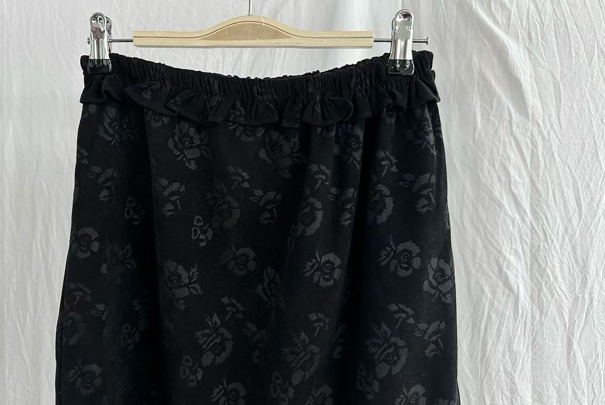 floral skirt(brown/black)