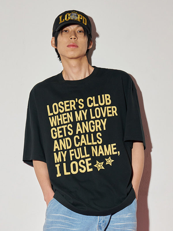 (韓國代購) LOSERSCLUB LSC SLOGAN TEE (BLACK)