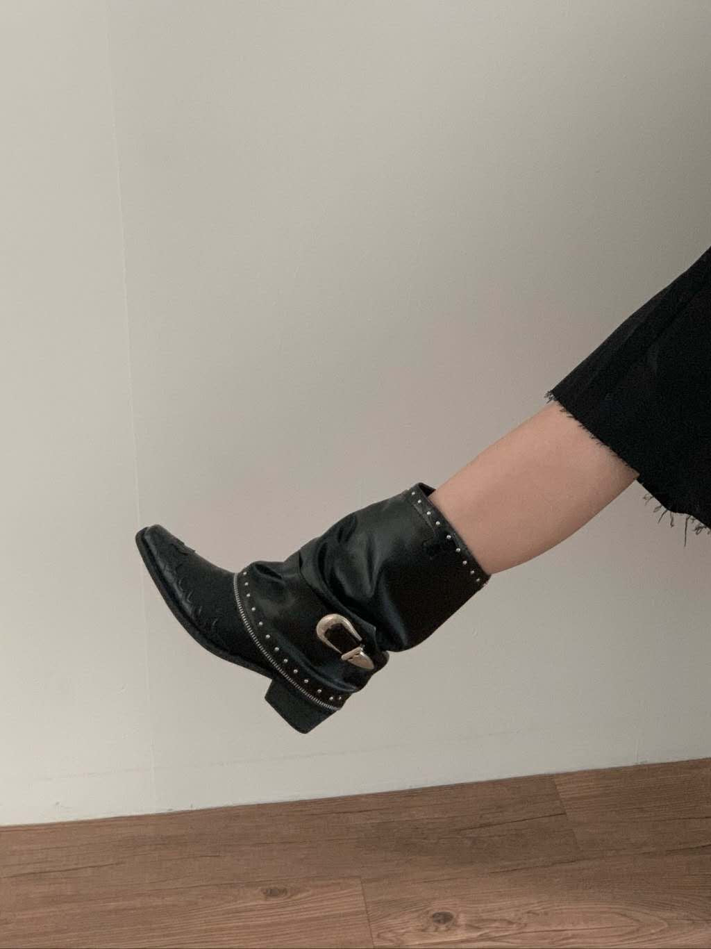 cow boy buckle boot(230-250) (PRE-ORDER)