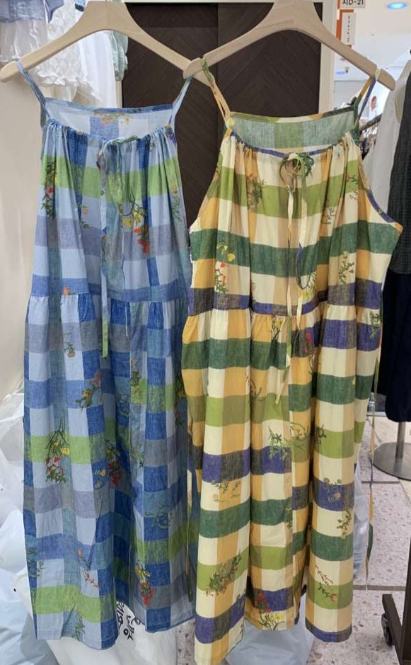 picnic dress(green/blue) 店主推介！高質 兩色現貨