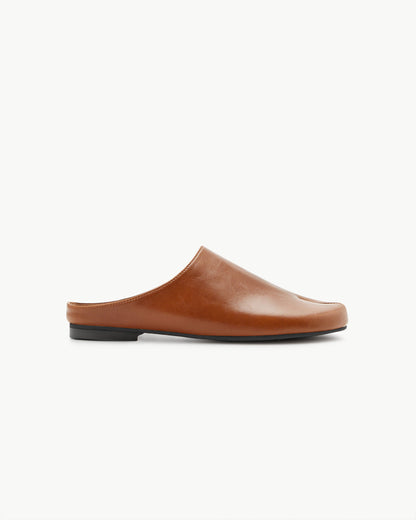 （韓國代購）PAES Round Low Flat Mule (Brown) 230-250