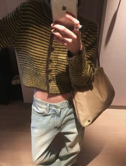 striped knit top (PRE-ORDER)