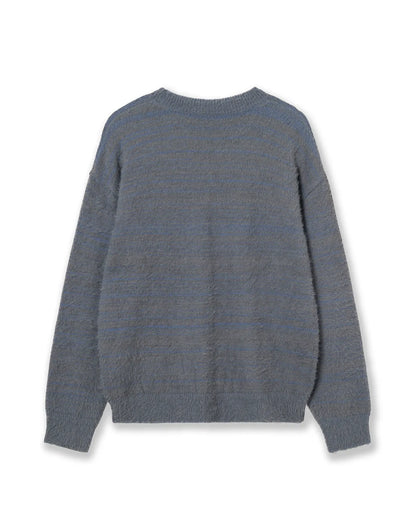 (韓國代購)AEAE WEB LOGO HAIRY KNIT [KHAKI/IVORY/SMOKY BLUE/BLACK/CHARCOAL] <Black Friday~25/11>