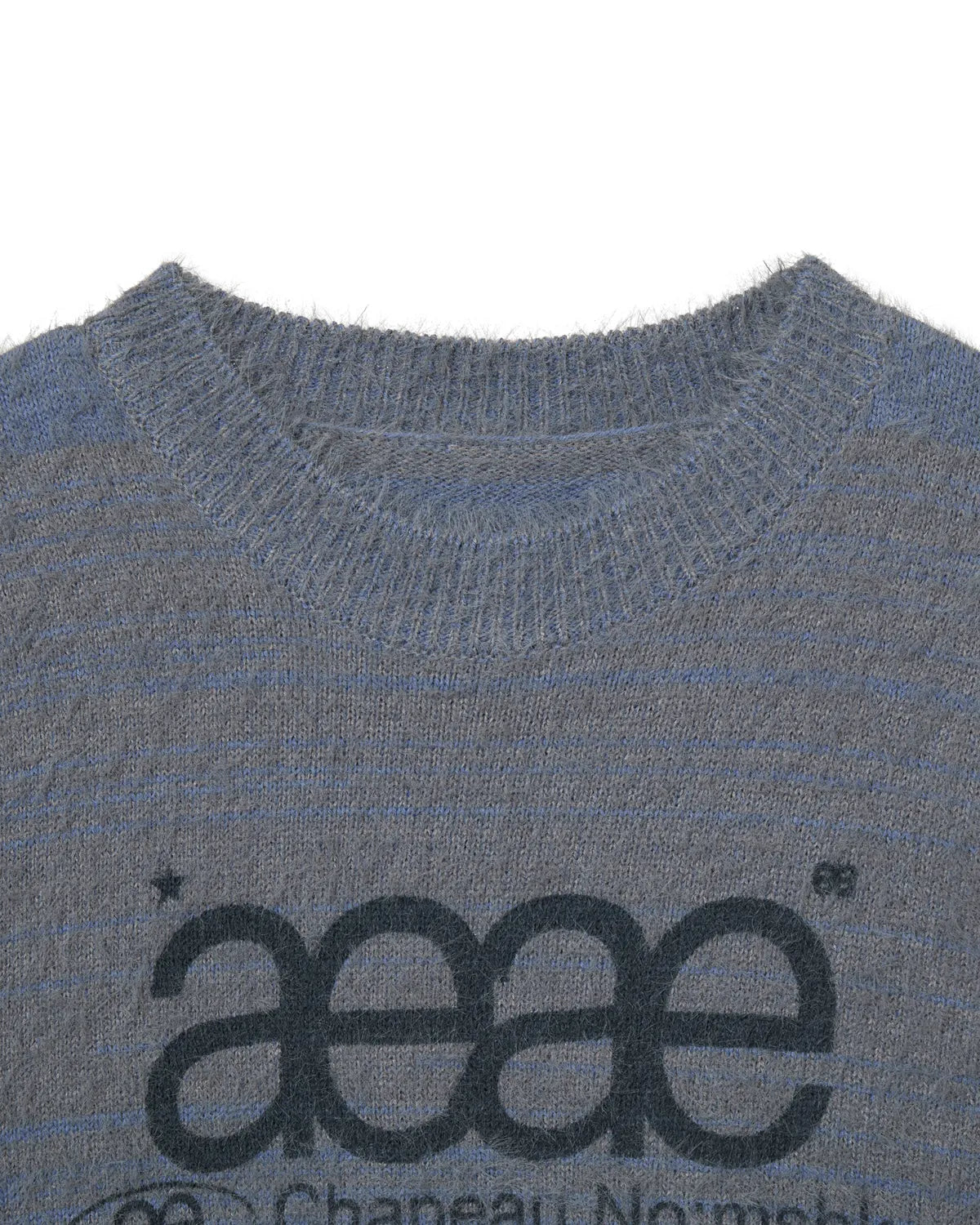 (韓國代購)AEAE WEB LOGO HAIRY KNIT [KHAKI/IVORY/SMOKY BLUE/BLACK/CHARCOAL] <Black Friday~25/11>