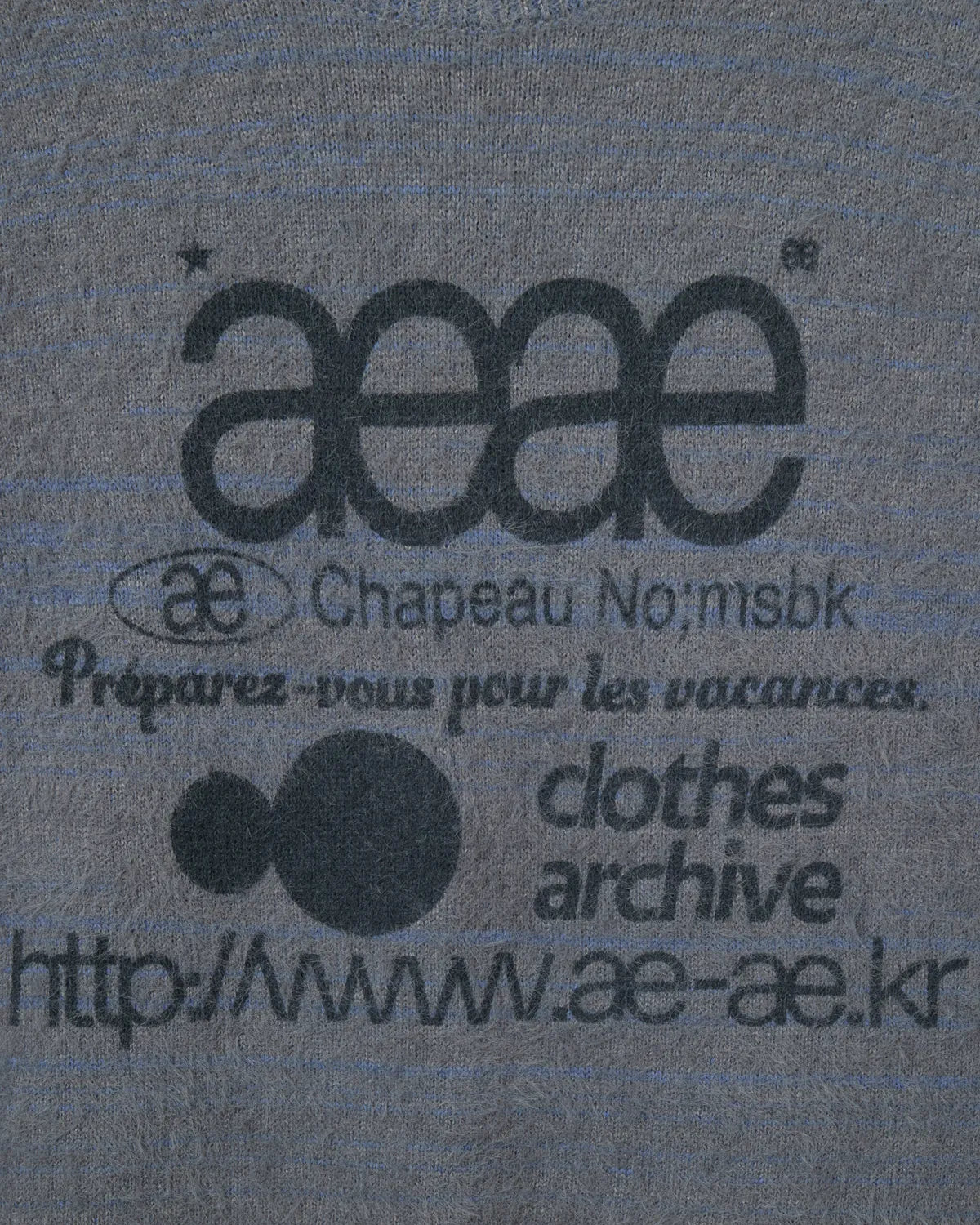 (韓國代購)AEAE WEB LOGO HAIRY KNIT [KHAKI/IVORY/SMOKY BLUE/BLACK/CHARCOAL] <Black Friday~25/11>