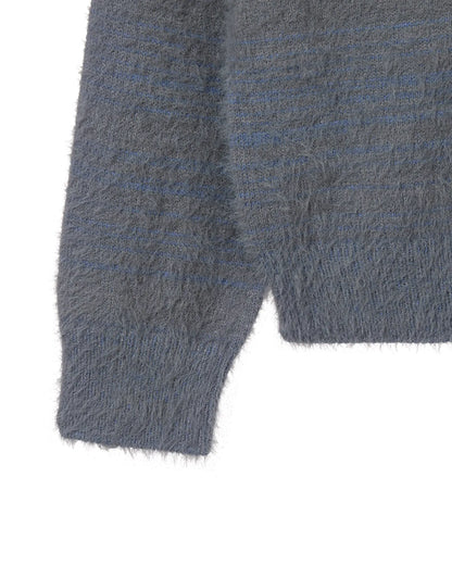 (韓國代購)AEAE WEB LOGO HAIRY KNIT [KHAKI/IVORY/SMOKY BLUE/BLACK/CHARCOAL] <Black Friday~25/11>