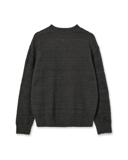 (韓國代購)AEAE WEB LOGO HAIRY KNIT [KHAKI/IVORY/SMOKY BLUE/BLACK/CHARCOAL] <Black Friday~25/11>