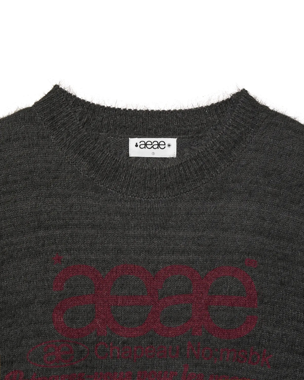 (韓國代購)AEAE WEB LOGO HAIRY KNIT [KHAKI/IVORY/SMOKY BLUE/BLACK/CHARCOAL] <Black Friday~25/11>