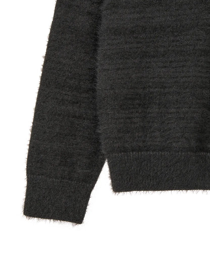 (韓國代購)AEAE WEB LOGO HAIRY KNIT [KHAKI/IVORY/SMOKY BLUE/BLACK/CHARCOAL] <Black Friday~25/11>